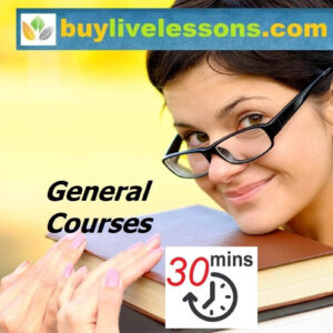 BUY GENERAL LIVE ONLINE LESSONS FOR 30 MINUTES EACH